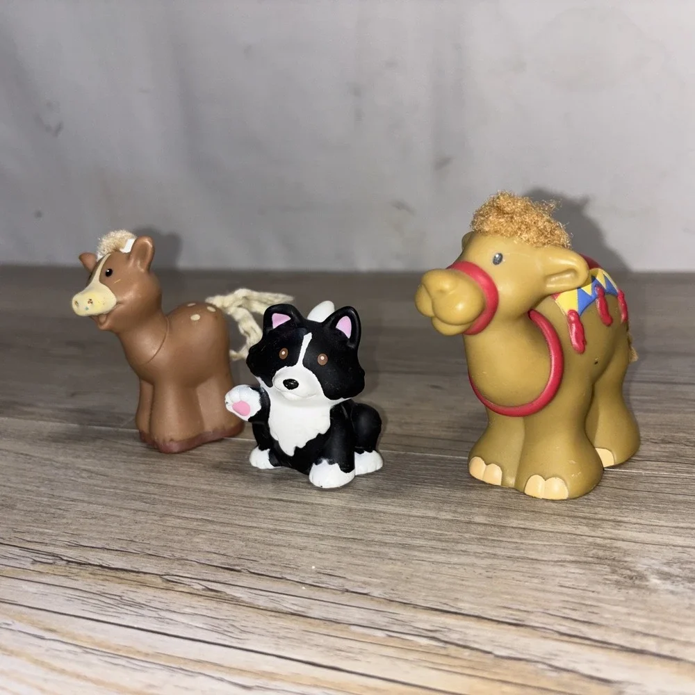 3 Pc Fisher Price Nativity Animal Christmas Barnyard Scene